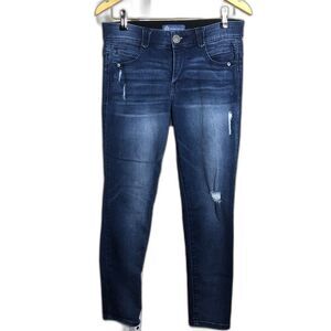 Democracy Jeans Womens 6 Blue Absolution Mid Rise Tummy Control No Gap Slim
